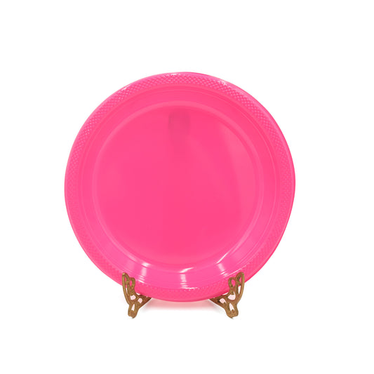 Neon Hot Pink Disposable dinner plate