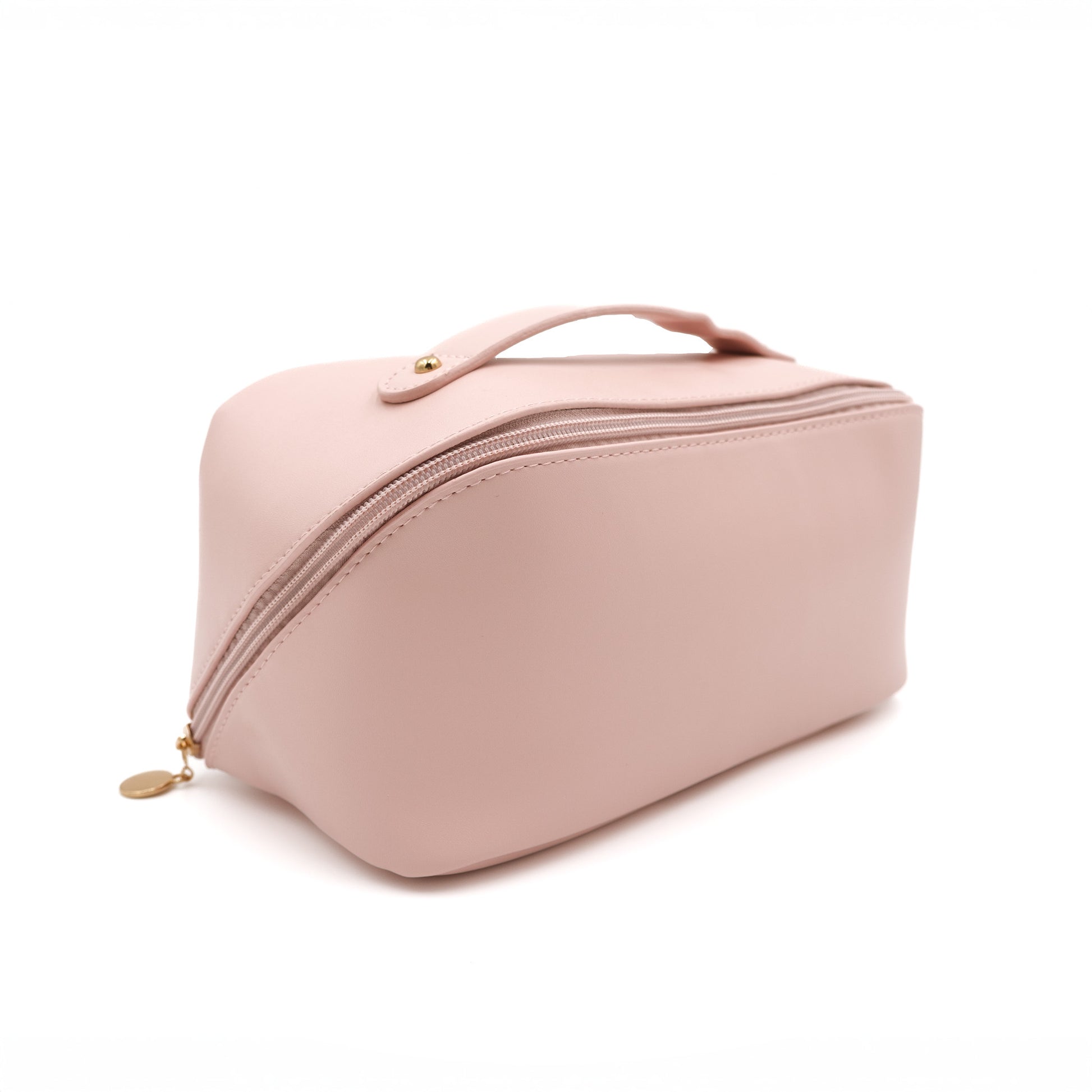 Blush Makeup Bag side with organizer