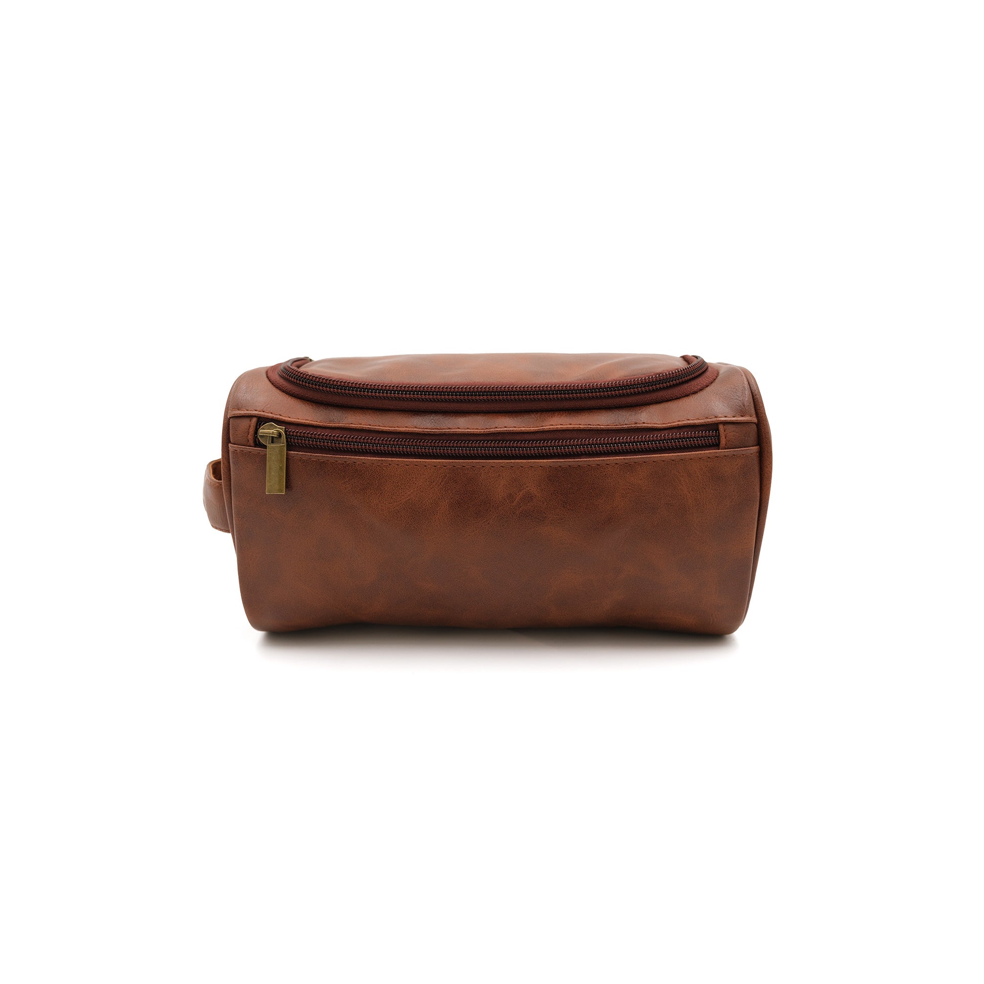 Brown Vegan Leather Dopp Toiletry Bag, Custom Gifts, Personalized Party Favors, Party Favor Bundles, Custom Gift Sets