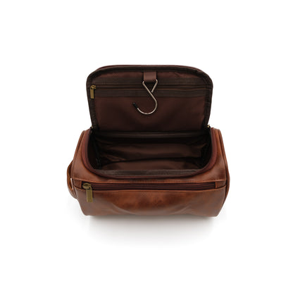 Brown Vegan Leather Dopp Toiletry Bag, Custom Gifts, Personalized Party Favors, Party Favor Bundles, Custom Gift Sets