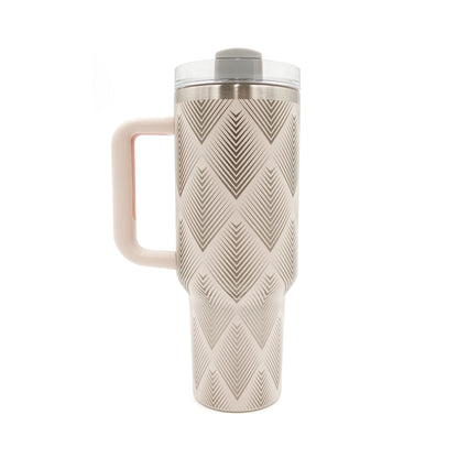 Engraved 40oz. Blush Stainless Steel Tumbler Art Deco Gatsby