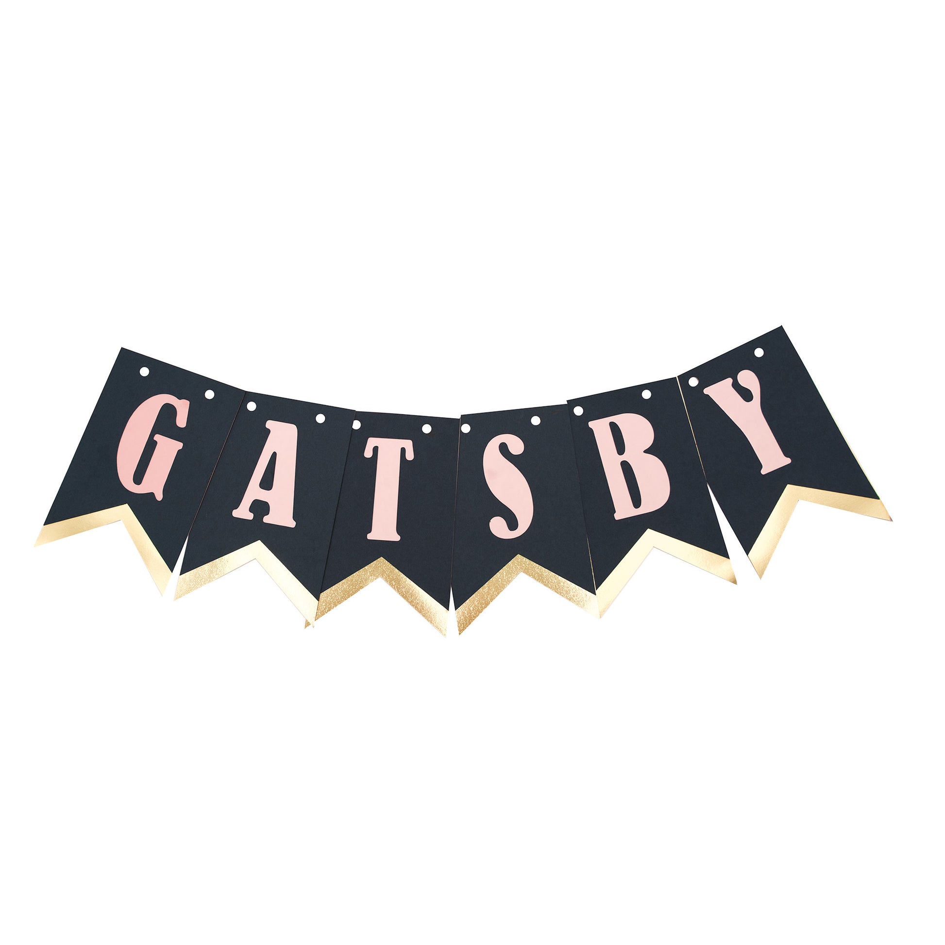 Gatsby-themed banner with pink letters, Personalized Banner Decorations