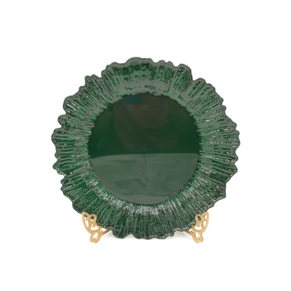 10" Dinner Plates Hunter Emerald Green,  Elegant Disposable Tableware