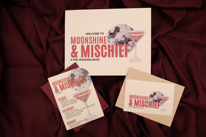 Personalized invitations, itineraries, Welcome Sign, and Thank-Yous