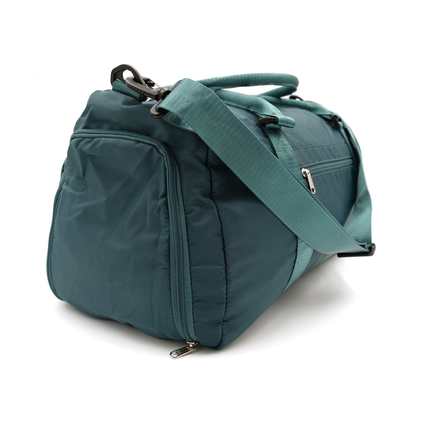 Peacock Teal Duffel Weekender Bag with Shoe compartment 