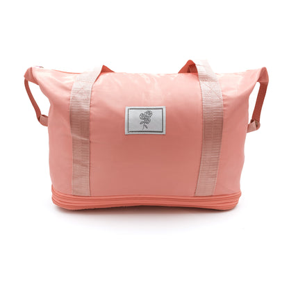 Rosebuds Bubblegum Pink Convertible Tote, Custom Tag, Custom Gifts, Engraved Gifts, Party Favors