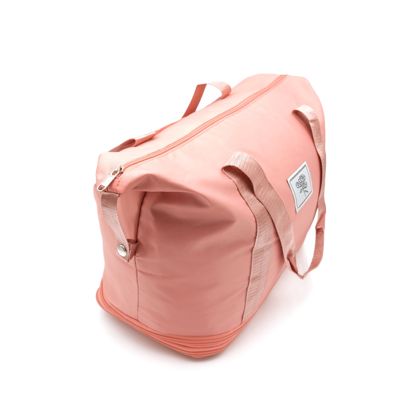 Rosebuds Bubblegum Pink Convertible Tote - Custom Tag, Custom Gifts, Engraved Gifts, Party Favors