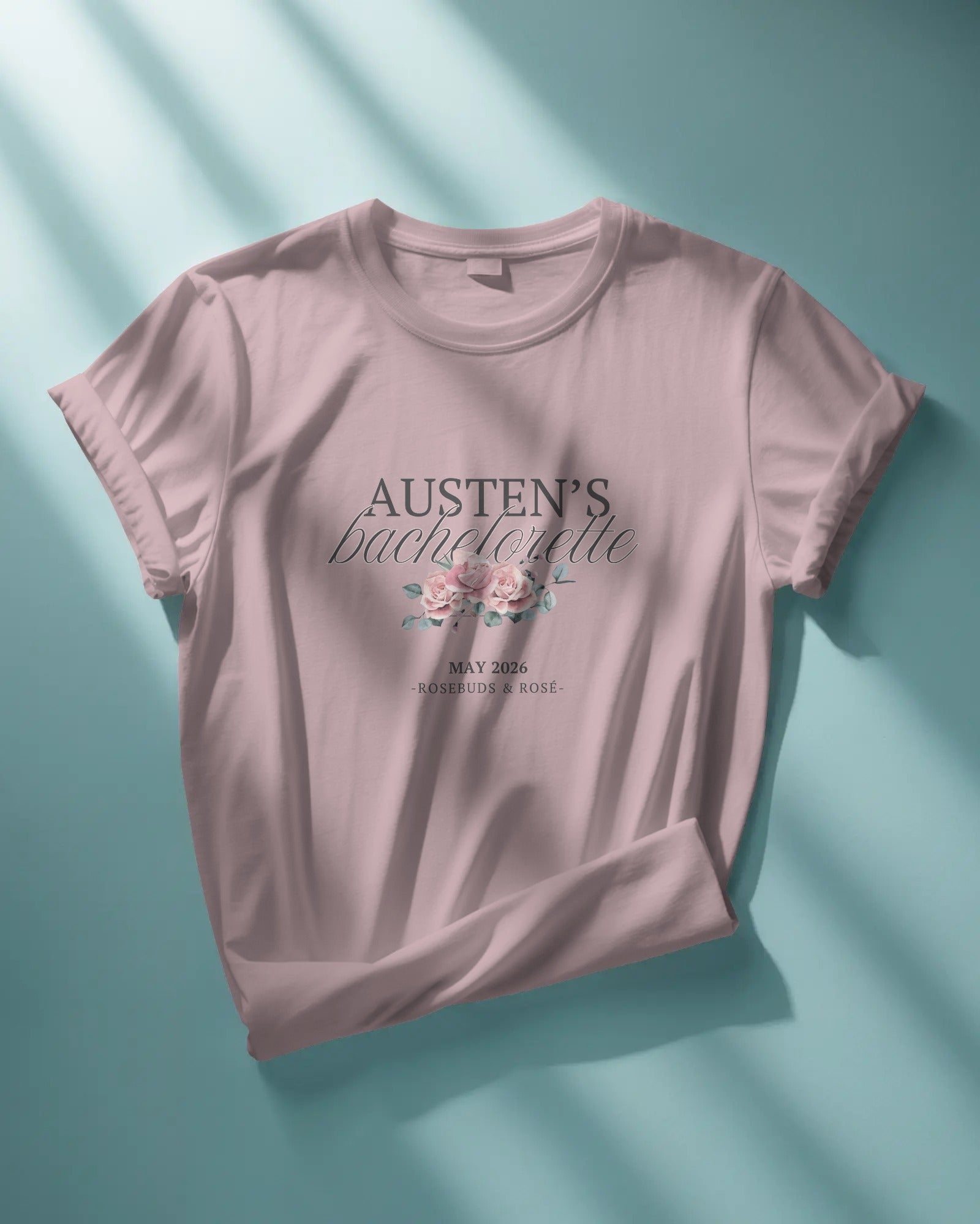 Soft Pink Custom T-Shirt, Custom Gifts, Engraved Gifts, Party Favors
