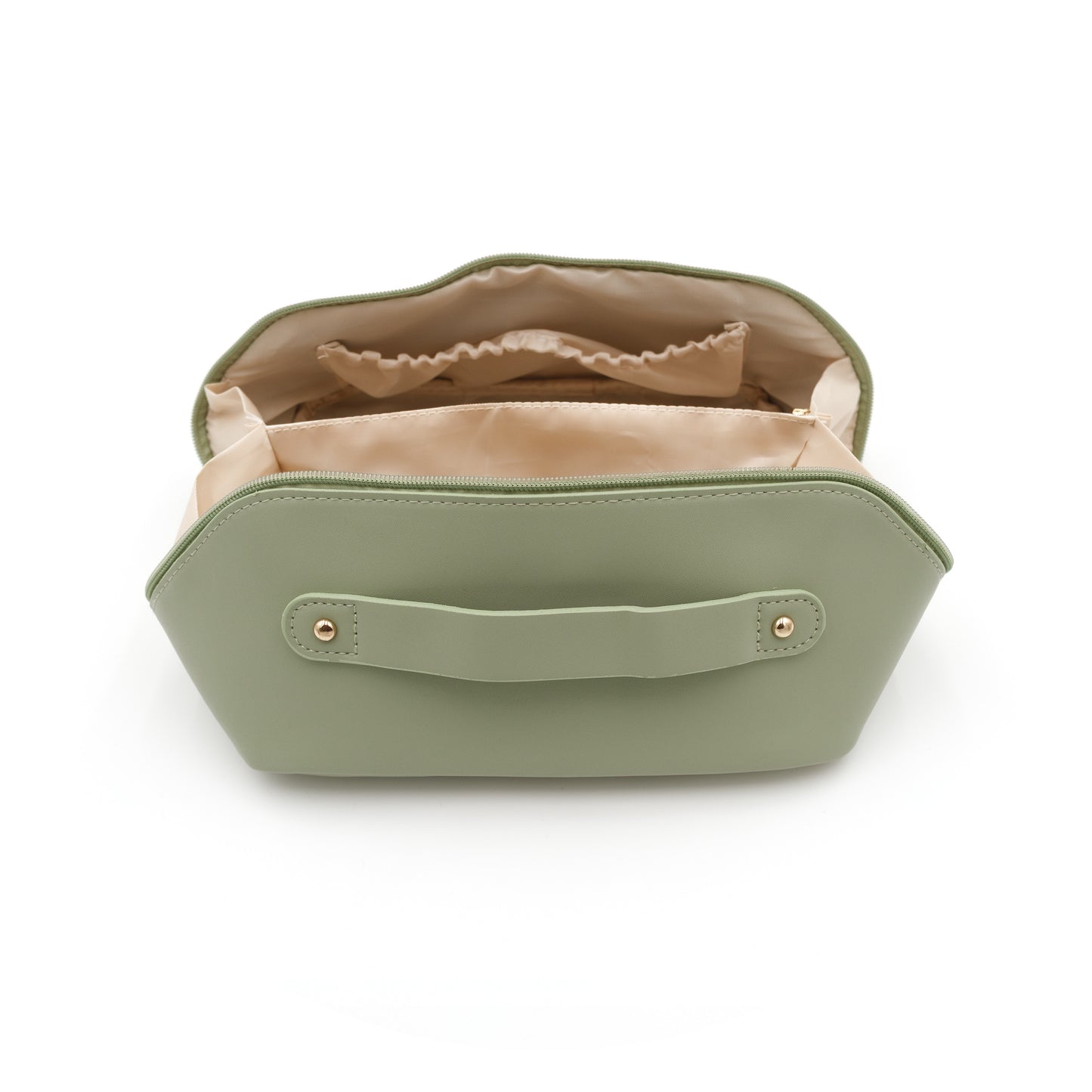 Rosebuds Sage Green Makeup Bag, organizer, toiletry bag, Custom Gifts, Engraved Gifts, Party Favors