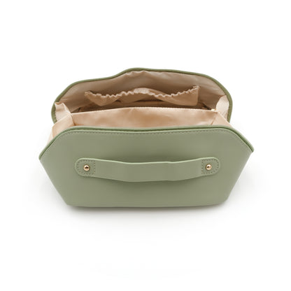 Rosebuds Sage Green Makeup Bag, organizer, toiletry bag, Custom Gifts, Engraved Gifts, Party Favors