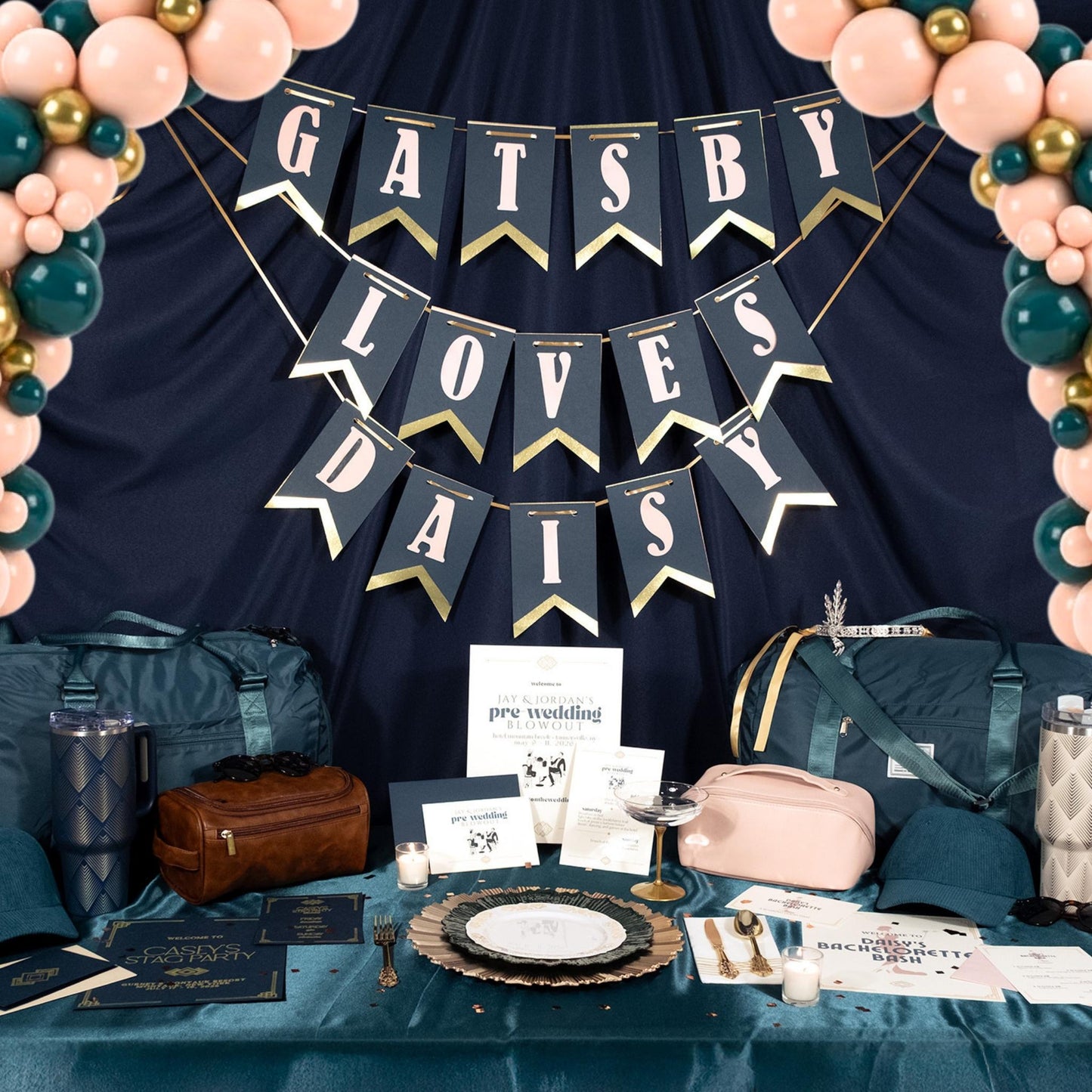 Gatsby Loves Daisy Deluxe Party Kit in Blush - Party of 10