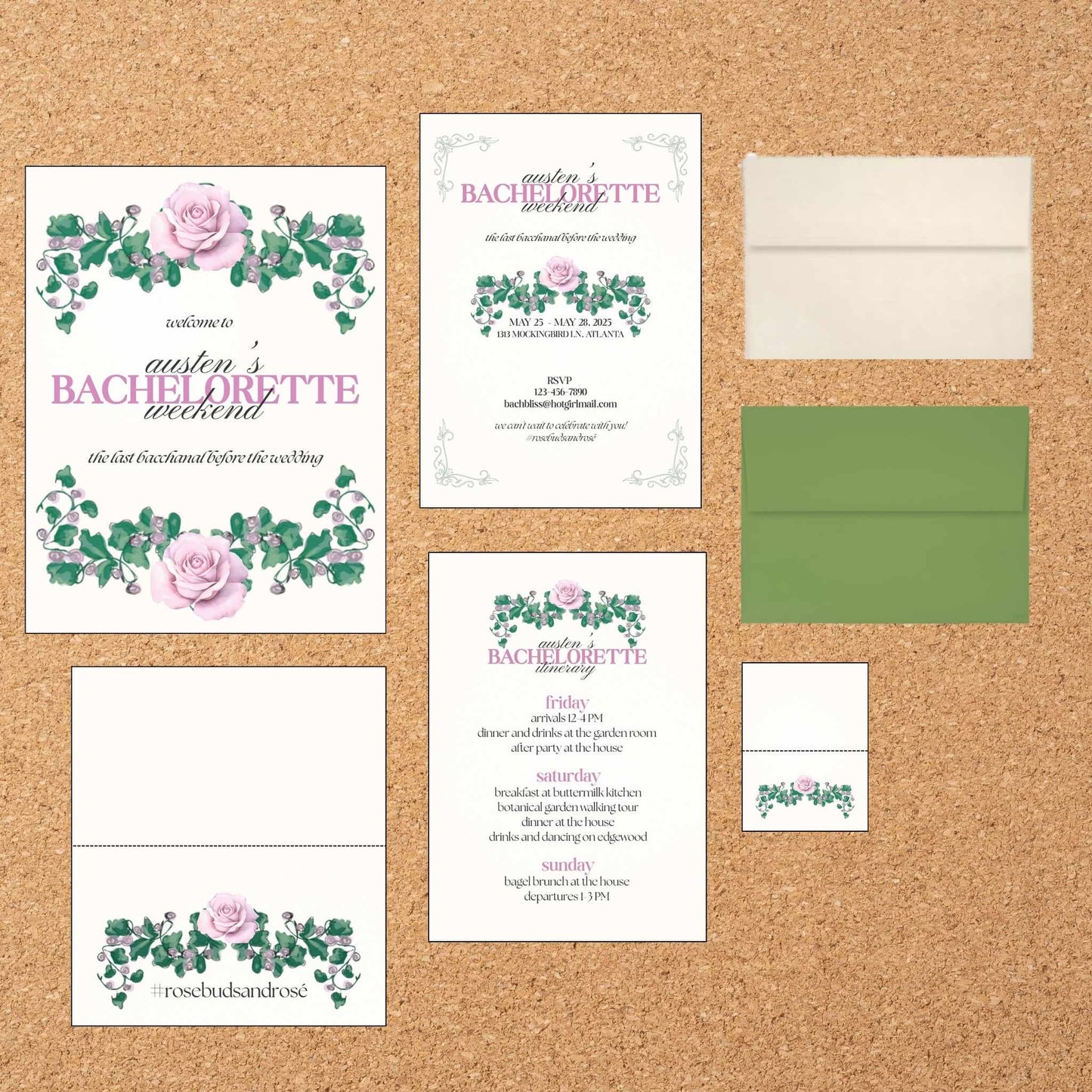 Rosebuds & Rosé Deluxe Party Kit in Bubblegum - Party of 10