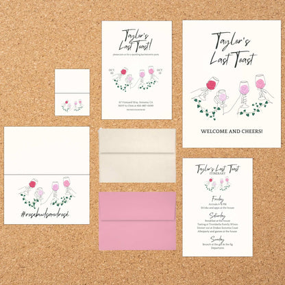 Rosebuds & Rosé Deluxe Party Kit in Bubblegum - Party of 10